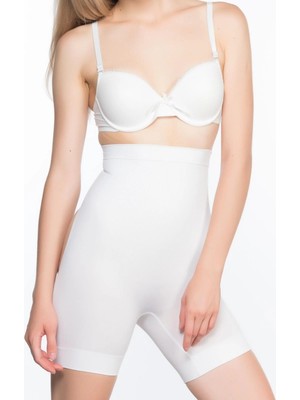Liyuza Beyaz Mı Emay 2032 Popo Açık Masajlı Boxer Korse