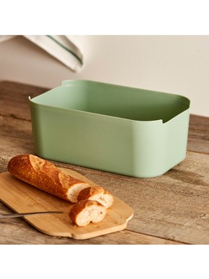 Feyza Design Pratik 2’li Kesme Tahtası ve Ekmeği Saklama Kutusu Seti, Yeşil