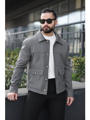 Baselco Torba Cepli Düğmeli Mevsimlik Ceket