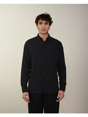 Baselco Rahat Bol Kalıp Pamuk Müslin Kumaş Gömlek