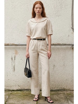 Hiccup Kadın My Fashıon Şal Yaka Düğmeli Iki Parçalı Takım Bej Doğal