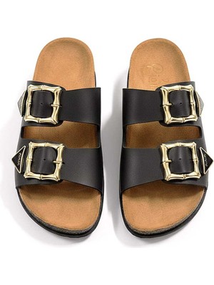 Mcdark 7071 Süet Mantar Ortopedik Iç Taban Tokalı Terlik