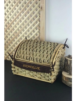 Feyza Design Şık Hasır Ekmek Sepeti, Pratik ve Şık Mutfak Aksesuarı