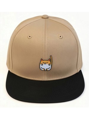 T-Funny Minimal Sevimli Kedi Işlemeli Şapka