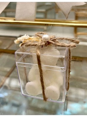 Bernami Pinterest Ayıcık Mum Kına, Söz, Nişan, Nikah, Düğün, Bebek, Babyshower, Doğum Günü Hediyelik 15 Adet Kutulu