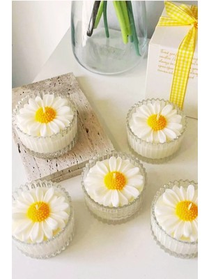 Bernami Pinterest Mikalı Kokulu Papatya Mum Hediyelik, Nikah, Doğum, Sünnet, Düğün, Nişan, Söz. - 10 Adet