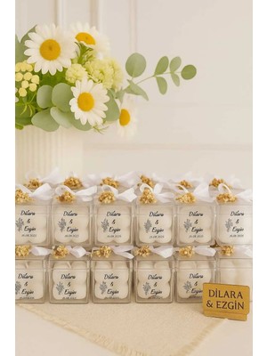 Bernami Pinterest Bubble Mum Beyaz Mika Kutuda 4x4 cm 10 Lu Hediyelik Renkli Mumlar