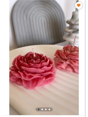 Bernami Pinterest Dekoratif Mum Şakayık Mum ( 2 Adet )