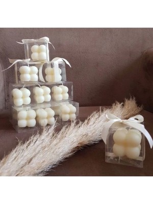 Bernami Pinterest 10 Adet Mini Kurdeleli Kutulu Mum Düğün Nişan Söz Hediyeliği