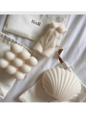 Bernami Pinterest 3lü Kokulu Kadın Büst Istiridye Bubble Mum Seti Hediyelik Dekor