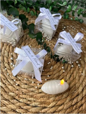 Bernami Pinterest 10 Adet Mika Kutulu Istiridye Mum Düğün ,nişan ,kına ,davet ,doğum Günü