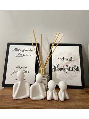 Bernami Pinterest Dekoratif 4'lü Aile Biblo Seti