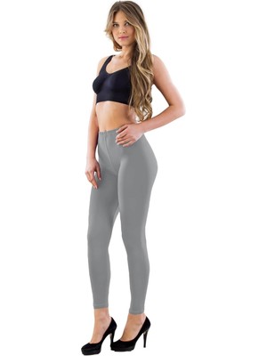 Liyuza Gri Mı Emay 7700 Likralı Uzun Battal Tayt