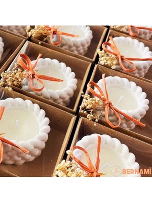 Bernami Pinterest Taş Tozu Burgu Mum Kraft Kutu Nikah, Nişan, Düğün, Isime Özel Etiket Süsleme - 15 Adet