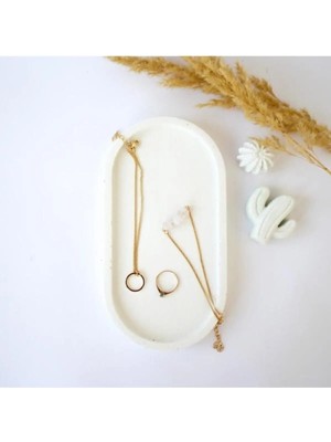 Bernami Pinterest Dekoratif Oval Beyaz Beton Biblo Tabakbeton Takı Tabağı Mum Tabağı Mumluk Organizer