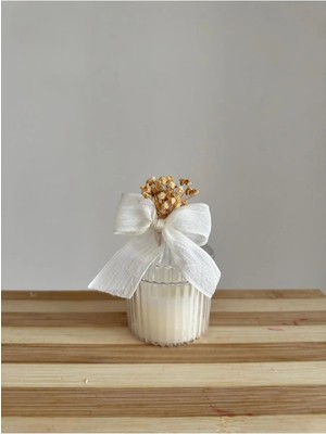 Bernami Pinterest Beyaz Renkli Mum - Şeffaf Mika Kutu - 10 Adet