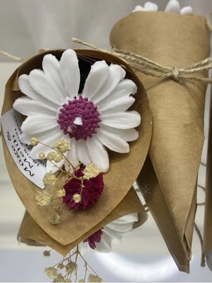 Bernami Pinterest Söz, Nişan, Nikah, Kına, Baby Shower, Doğum Günü Hediyesi Papatya Mum Buket- 10 Adet