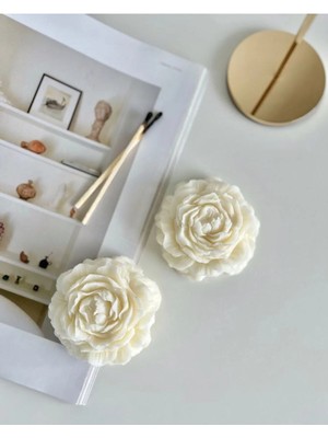 Bernami Pinterest 2'li Dekoratif Şakayık Mum