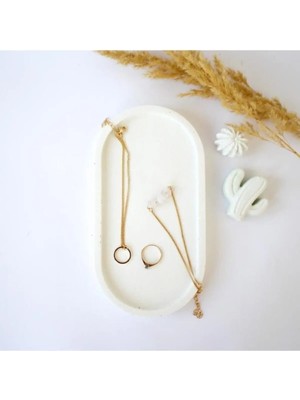 Bernami Pinterest Dekoratif Oval Beyaz Beton Biblo Tabakbeton Takı Tabağı Mum Tabağı Mumluk Organizer