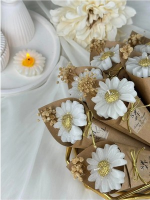 Bernami Pinterest El Yapımı Papatya Koni Mum – 20 Adet Zarif Özel Gün Hediyesi