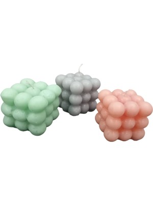 Bernami Pinterest 3lü Renkli Bubble Mum,zambak Kokulu Mum,düğün,nişan,söz Için Hediyelik