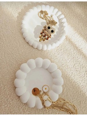 Bernami Pinterest Dekoratif Bubble 2’li Dekoratif Beton Tabak Takı Tabağı Bardak Altlığı, Sunumluk, Biblo Iskandinav