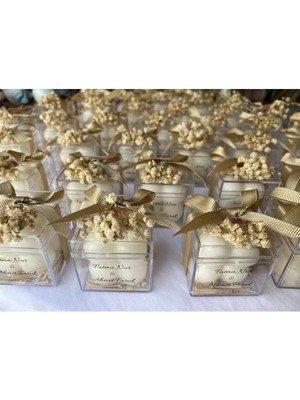 Bernami Pinterest Şeffaf Etiketli Mika Kutulu Hediyelik Mumluk Mum Söz Nişa N Hediyeliği Nikah Şekeri - 15 Adet