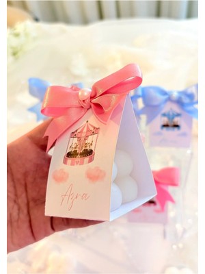 Bernami Pinterest 4 Adet Kağıt Detaylı Bubble Mum, Kişiye Özel Hediyelik, Düğün, Nişan, Söz, Kına, Sünnet,