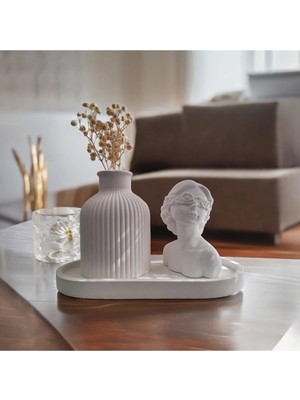 Bernami Pinterest Kadın Figürlü 3'lü Vazo Seti & Dekoratif Obje & Tabak & Modern Vazo & Biblo & Dekoratif Eşya