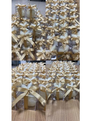 Bernami Pinterest Süslemeli Isimli Mika Kutulu Istiridye Mum Söz Kına Nişan Hediyelik Şekerlik - 10 Adet