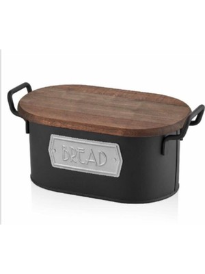 Feyza Design Pratik ve Şık Siyah Ekmek Saklama Kabı, Tazeliği Koruyan Tasarım
