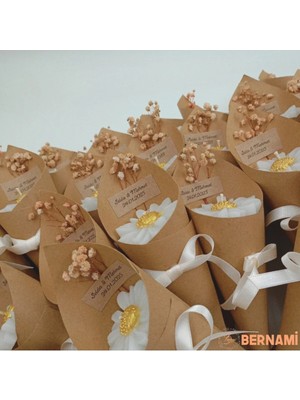 Bernami Pinterest Söz, Nişan, Nikah, Kına, Baby Shower, Doğum Günü Hediyesi Papatya Mum Buket- 20 Adet