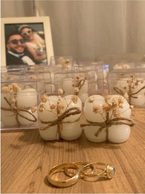Bernami Pinterest Düğün Nikah Nişan Kına Hediyelik Süslü Bubble Mum 25 Adet