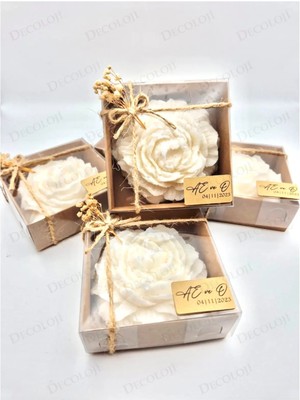 Bernami Pinterest Söz, Nişan, Kına, Düğün, Mevlüt, Sünnet, Nikah Şekeri Hediyelik Hatıra Beyaz Şakayık Mum, 10 Adet