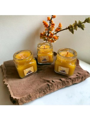 Bernami Pinterest 3'lü Özel El Yapımı Mini Boy Tarçın Kokulu Mum
