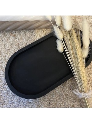 Bernami Pinterest Dekoratif Beton Tepsi Organizer Sunumluk Siyah