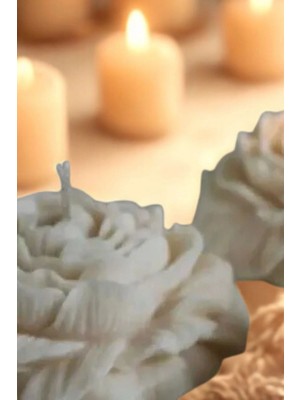Bernami Pinterest 3'lü Vanilyalı Şakayık Kokulu Mum Dekoratif Davet Nikah Söz Nişan Kına