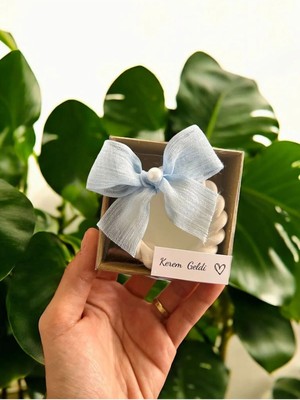 Bernami Pinterest Baby Shower Bebek Mevlüt Doğum Günü Keten Kurdele Süsleme 10 Adet Burgu Mum ( Renk Belirtilmeli)