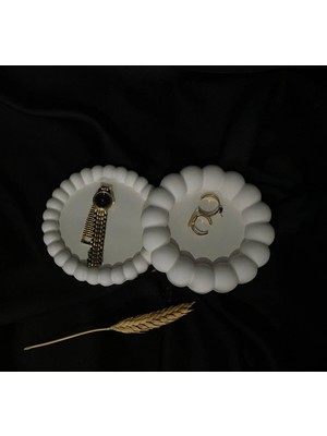 Bernami Pinterest 2'li Dekoratif Modern Tabak Takı Tabağı Bardak Altlığı Çok Amaçlı Kullanılabilir