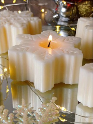 Bernami Pinterest Kar Tanesi Dekoratif Mum 1 Adet