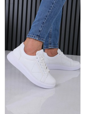 Erkek Spor Ayakkabı Günlük Sneaker Beyaz Renk Ortopedik Tabanlı M801