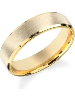 DMR Elegance 925 Ayar Gümüş Mat Alyans, Altın Kaplama – Erkek & Kadın Unisex