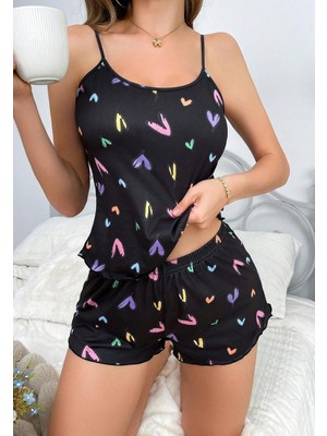 Beleng Kadın Ip Askılı Şortlu Pijama Takımı