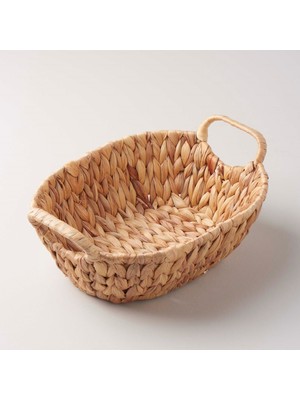 Feyza Design Şık Hasır Sepet 28X22X9/12 Cm, Dekoratif ve Fonksiyonel Tasarım