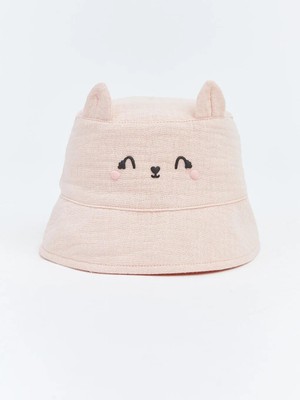 LC Waikiki Pembe 3 Boyutlu Kız Bebek Bucket Şapka  (S6)