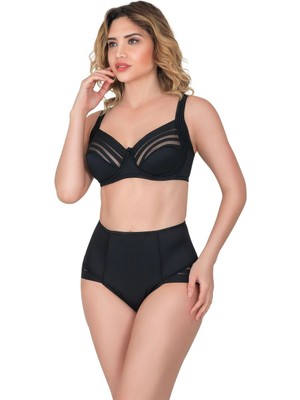 Liyuza Siyah Mı Emay 183 C Yan Destekli Toparlayıcı Balenli Sütyen