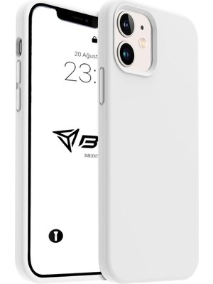 iPhone Kılıf Ince Sıvı Silikon 3 Katmanlı Tam Kaplamalı Yumuşak Jel Kauçuk Kılıf Kapak (Beyaz, Iphon