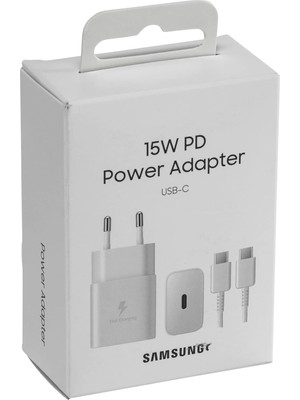 15 Watt USB Type-C Hızlı Şarj Adaptörü, Veri Kablolu Şarj Cihazı, Beyaz