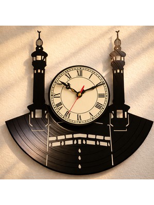 Craftverse Ramazan Hediyesi Özel Tasarım Vinil Plak Saat – Islami Duvar Sanatı