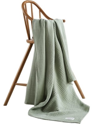 Minuche Müslin Bebek Kundak Örtüsü 120X120 cm -%100 Pamuk 4 Kat Müslin Bebek Battaniye (Bej)